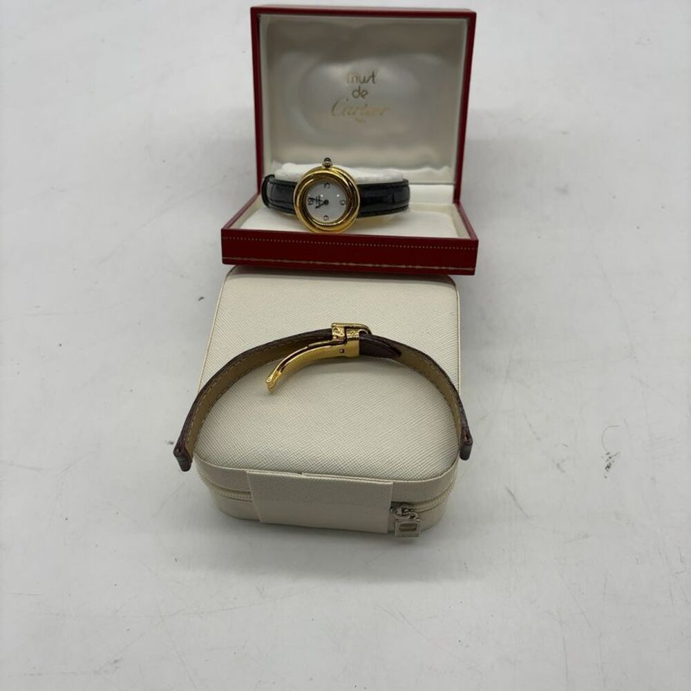 Cartier Trinity Black Leather Watch - Picture 3 of 11